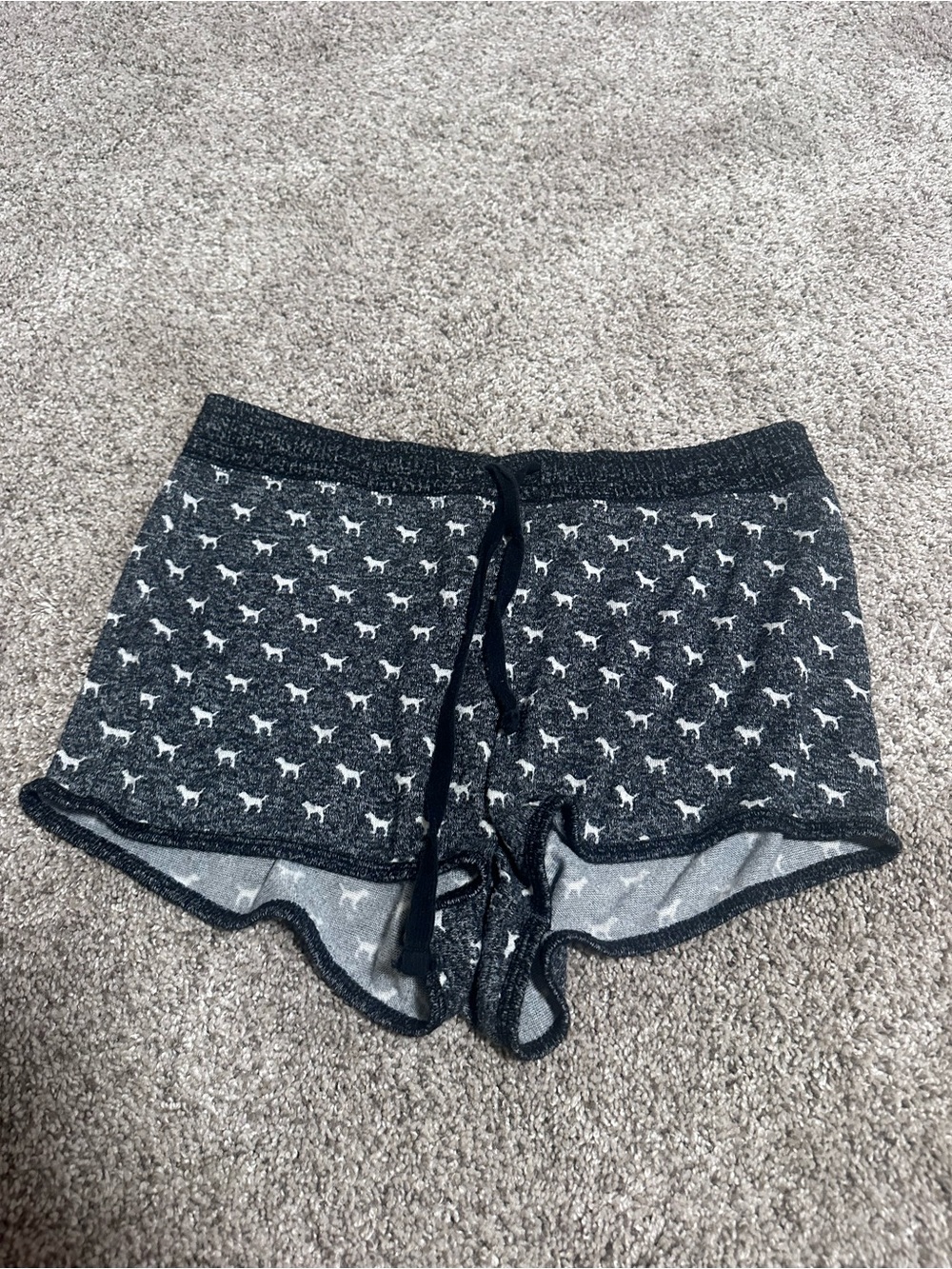 Cozy Black & White PINK Lounge Shorts